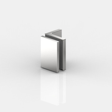 Flamea | Flamea pro mini | Flinter | Nivello | Fluture | Fardello Winkelverbinder für Dusche und Sauna, Glas an Wand 90°, in glanzverchromt